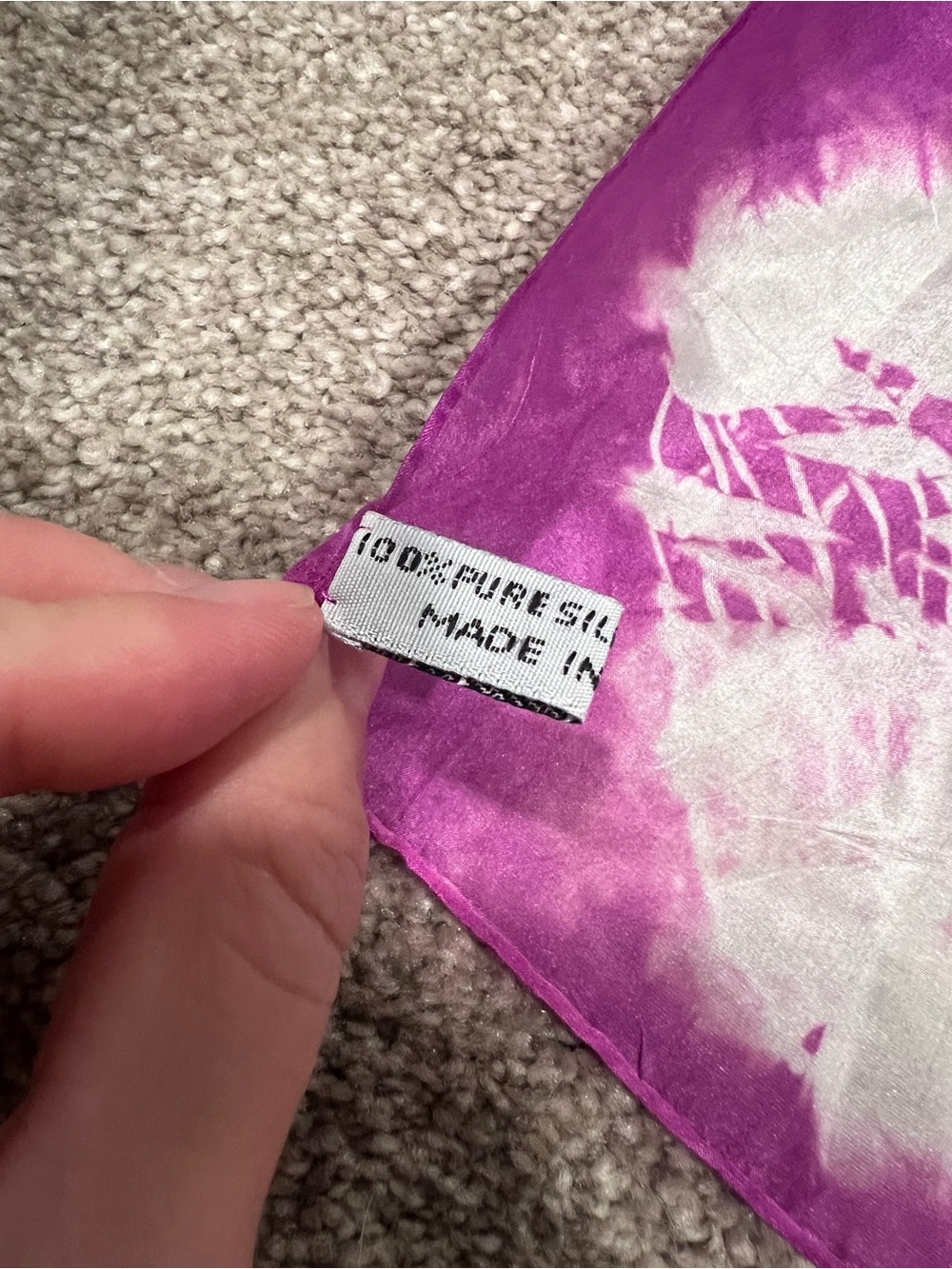 Vintage Tie-dye Silk Scarf - Picture 2 of 4